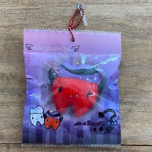 Cutie creative mini devil tooth squishy keychain